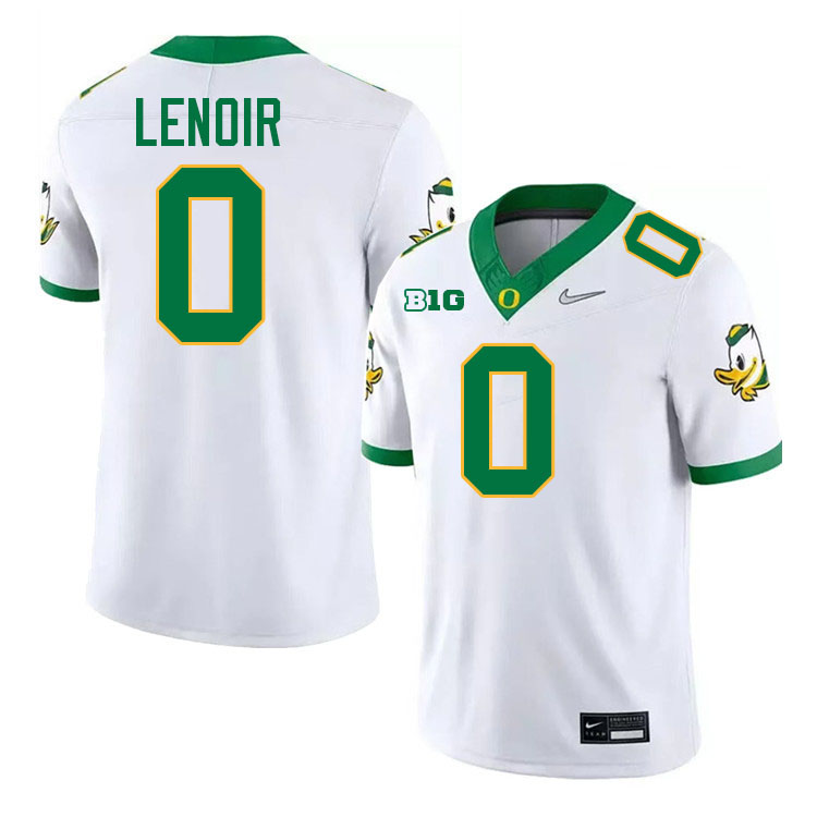 Deommodore Lenoir Oregon Jersey,Oregon Ducks Football Uniforms Youth-White 2024